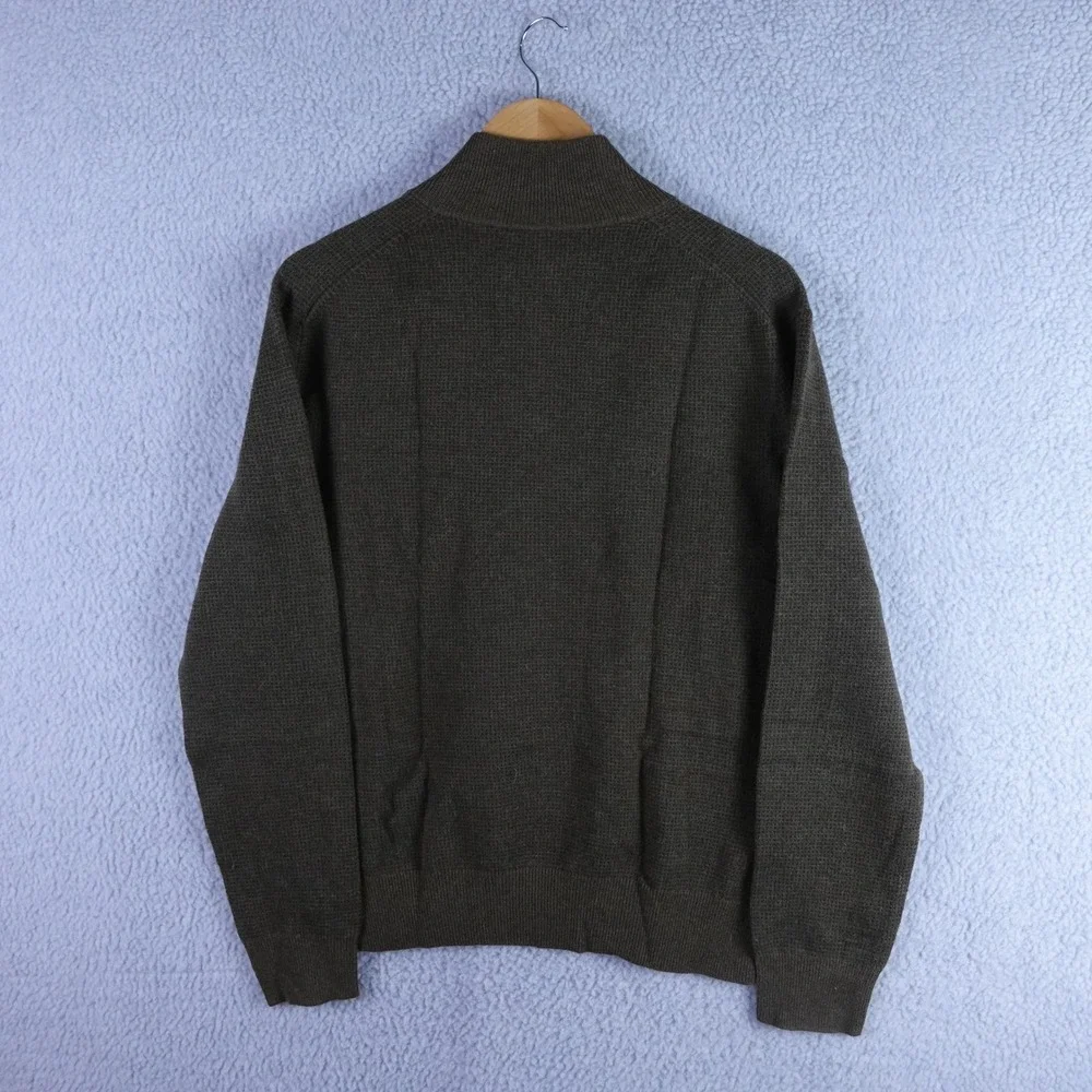 Polo Ralph Lauren Mens Olive Green 100%‎ Merino Wool Mock Neck Sweater Size M